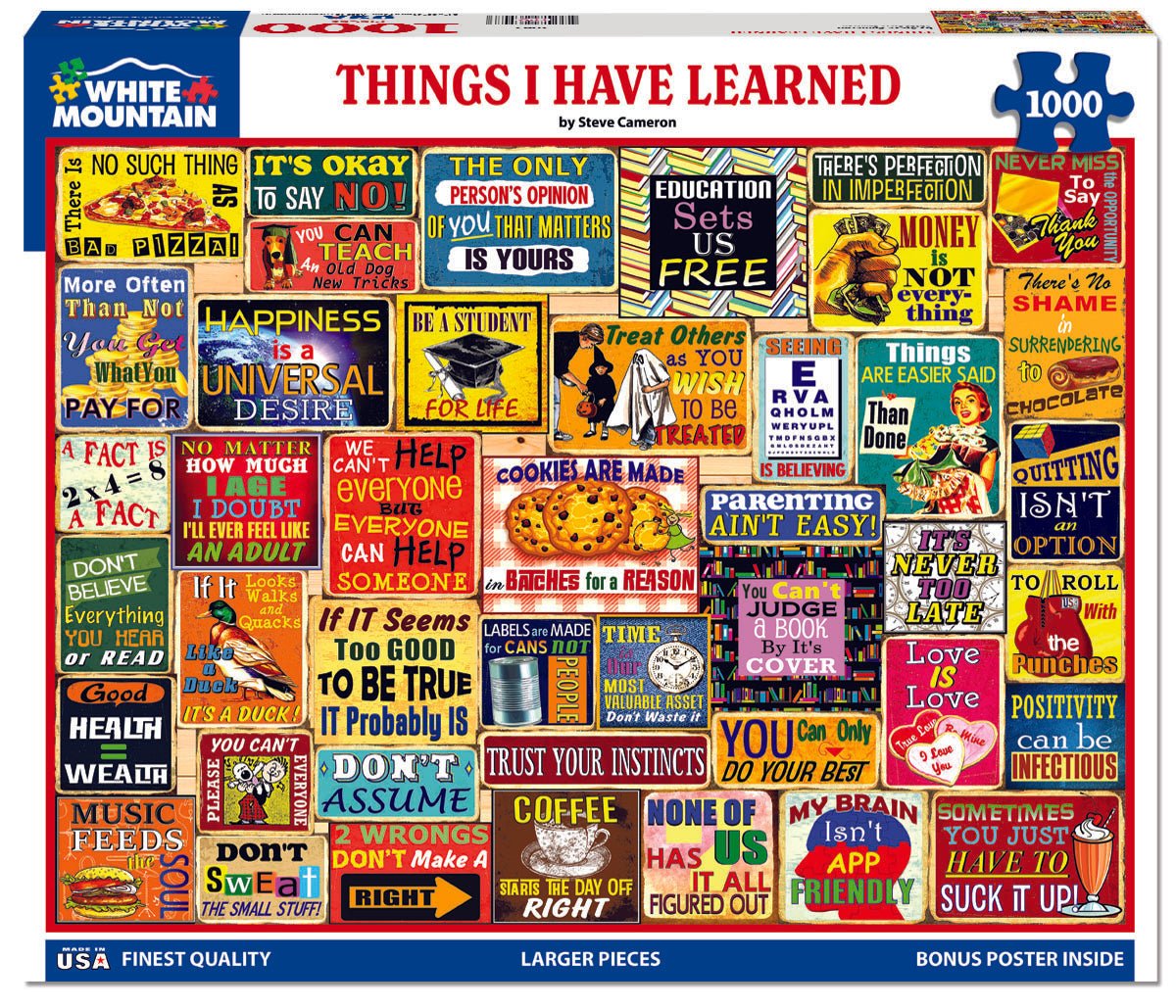 Things I Have Learned (2062pz) - 1000 Piece Jigsaw Puzzle